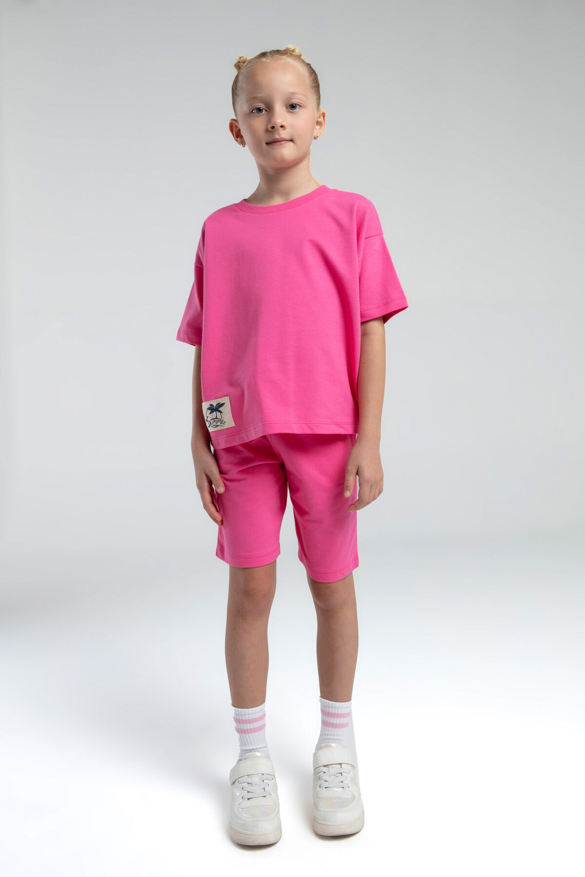 Rolypoly Kız Çocuk Pembe Bermuda Takım