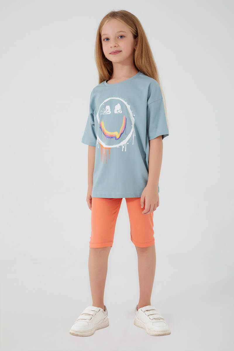 Rolypoly Happy Smile Yeşil Kız Çocuk Bermuda Takım Rolypoly Happy Smile Yeşil Kız Çocuk Bermuda Takım