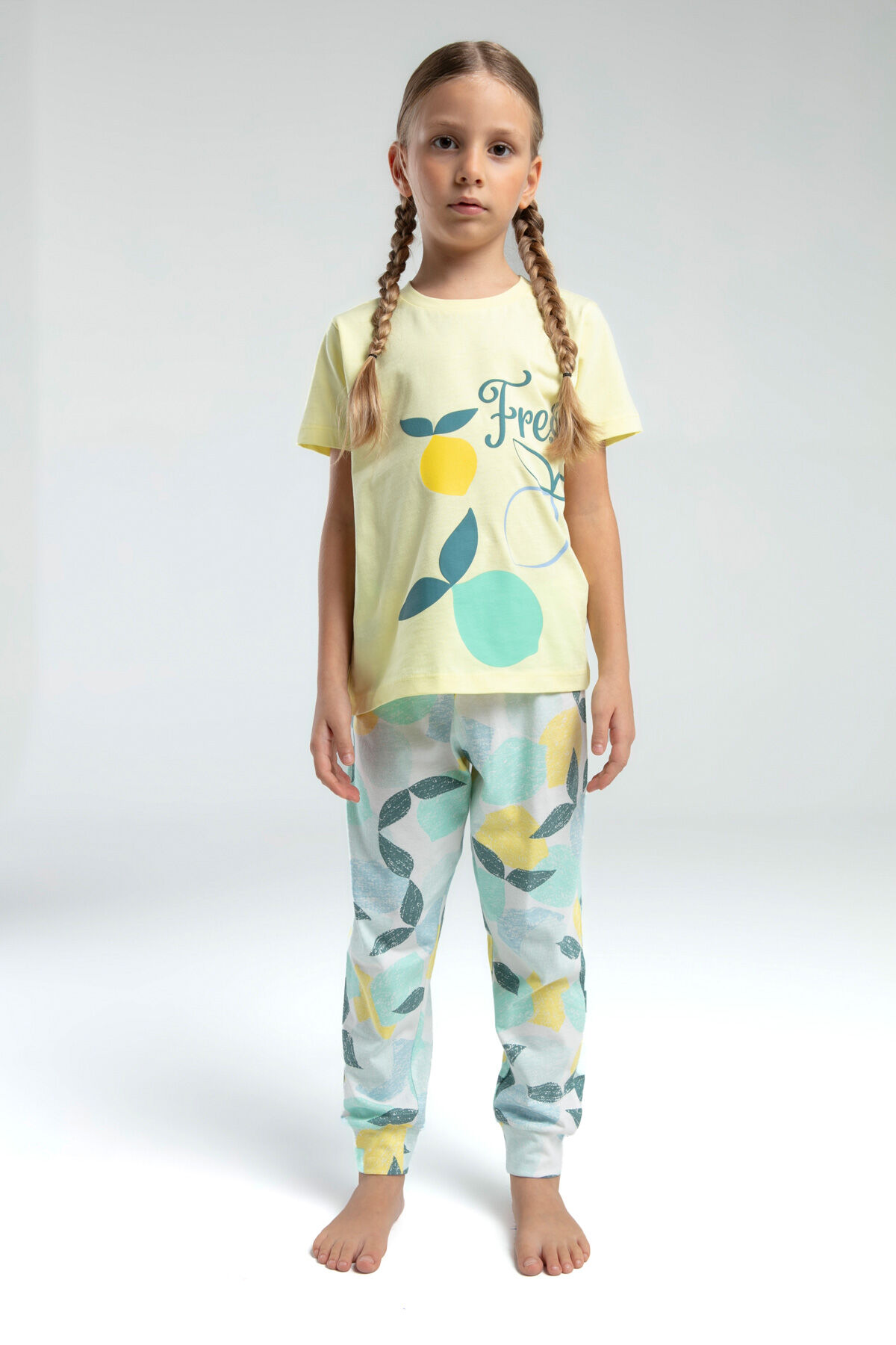 Rolypoly Kız Çocuk Sarı Pijama Takımı