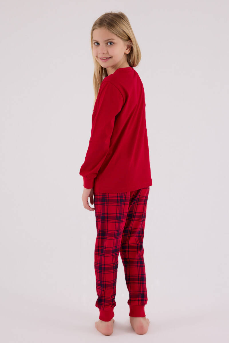 Rolypoly Kız Çocuk Kışlık Regular Fit Kırmızı Pijama Takımı RP3715-C-V1 - 4
