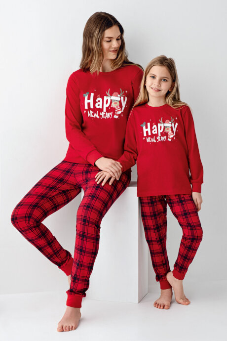 Rolypoly Kız Çocuk Kışlık Regular Fit Kırmızı Pijama Takımı RP3715-C-V1 - 2