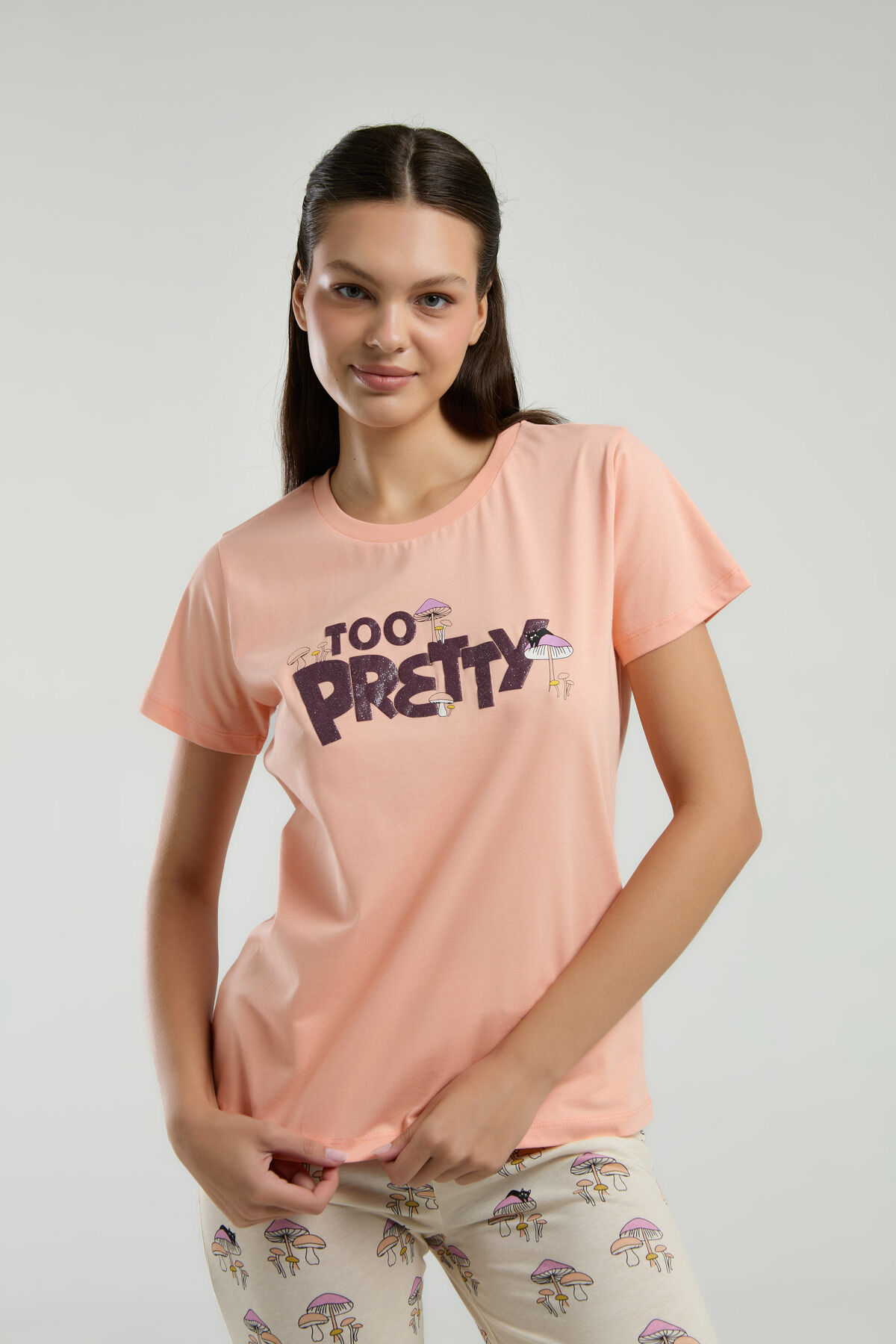 Rolypoly Kadın Turuncu Pijama Takımı