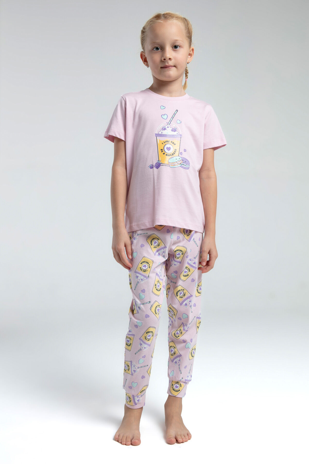 Rolypoly Kız Çocuk Pembe Pijama Takımı