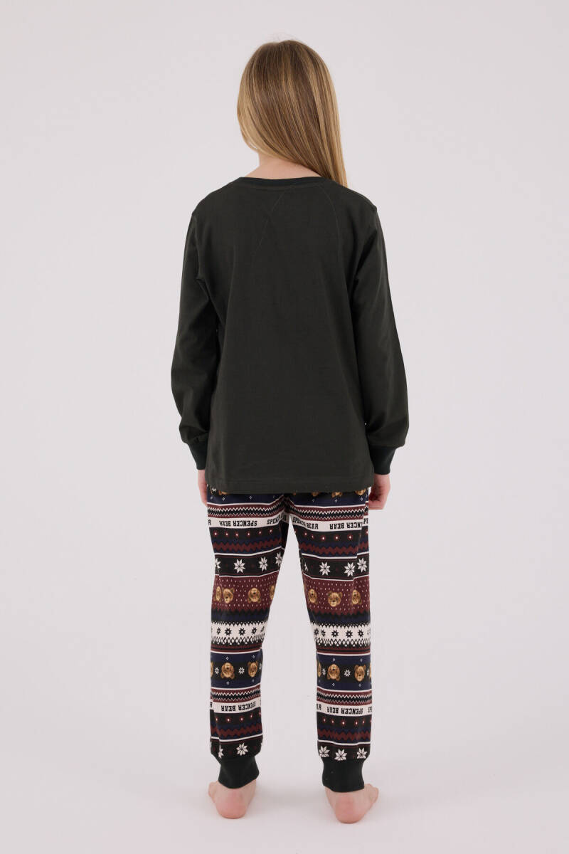 Arnetta Kız Çocuk Pamuklu Kışlık Regular Fit Gri Pijama Takımı AR3461-C-V1 - 4