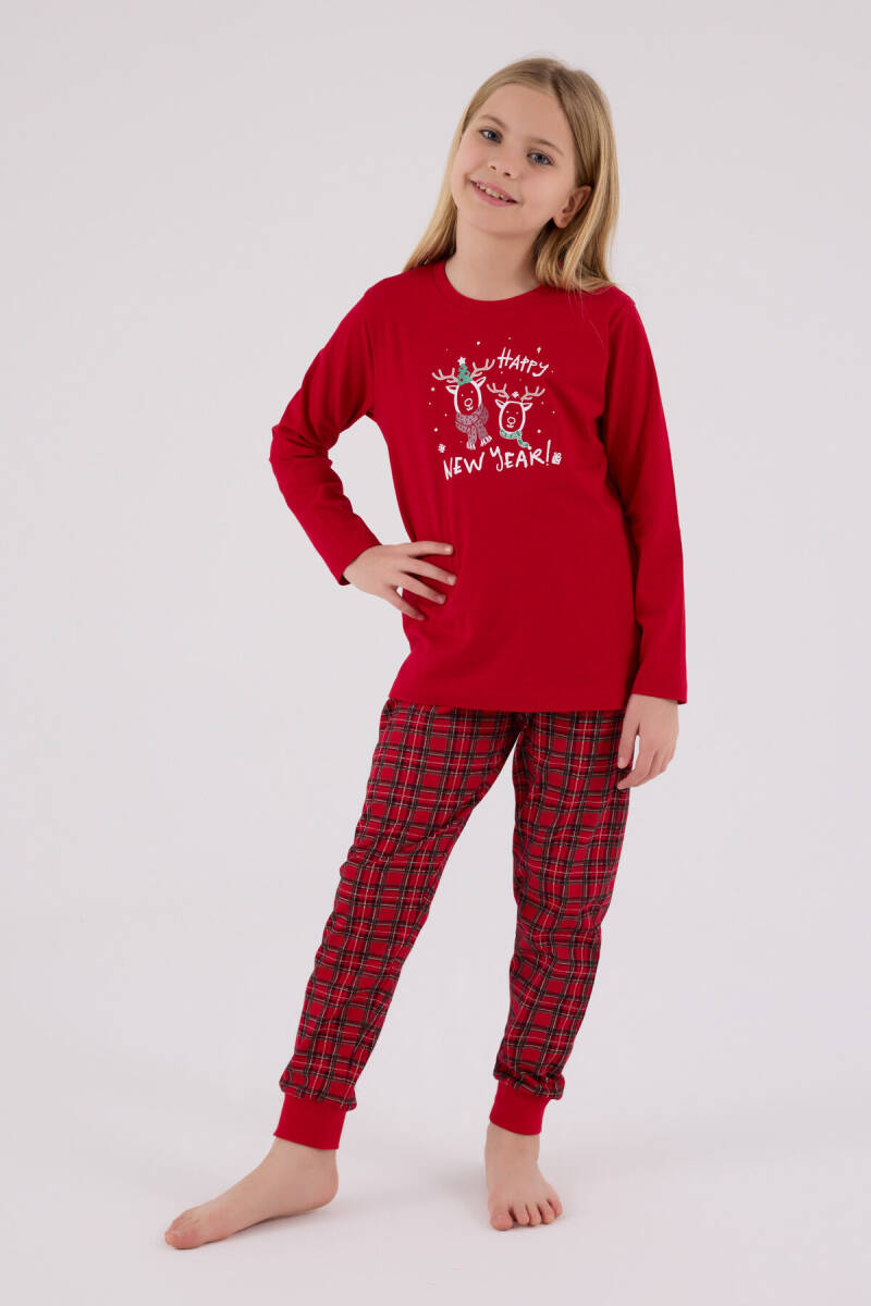 Arnetta Kız Çocuk Kışlık Regular Fit Kırmızı Pijama Takımı AR3514-C-V1 - 3