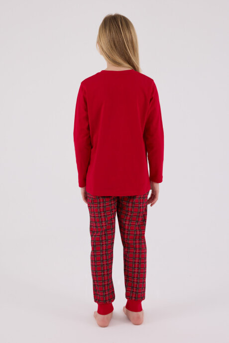 Arnetta Kız Çocuk Kışlık Regular Fit Kırmızı Pijama Takımı AR3514-C-V1 - 4