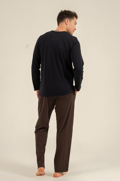 Arnetta Baba Oğul Bear Club Lacivert Uzun Kol Pijama Takım AR3824-A-V1 - 5
