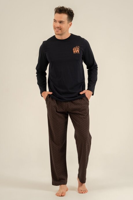 Arnetta Baba Oğul Bear Club Lacivert Uzun Kol Pijama Takım AR3824-A-V1 - 3