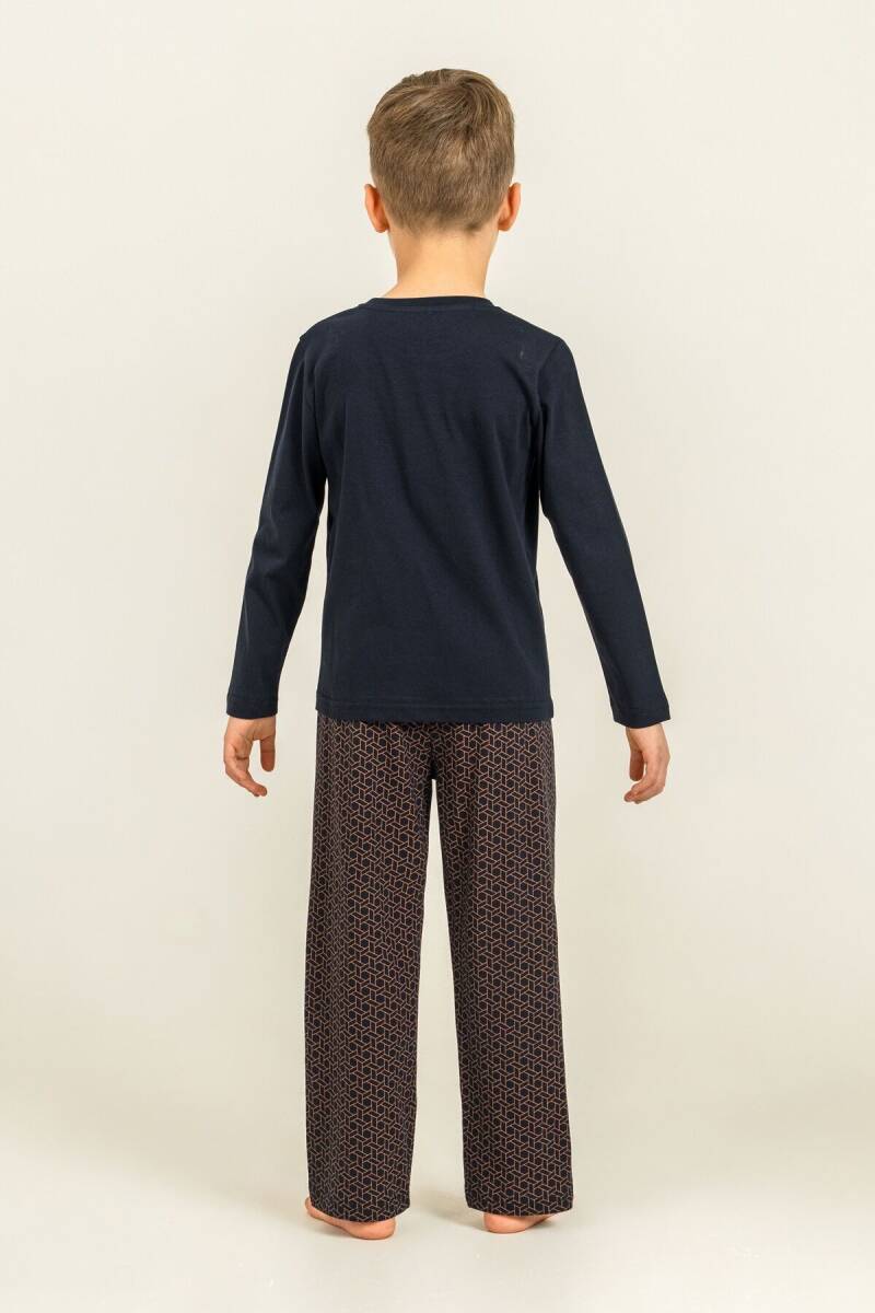 Arnetta Baba Oğul Bear Club Lacivert Uzun Kol Pijama Takım AR3824-A-V1 - 8