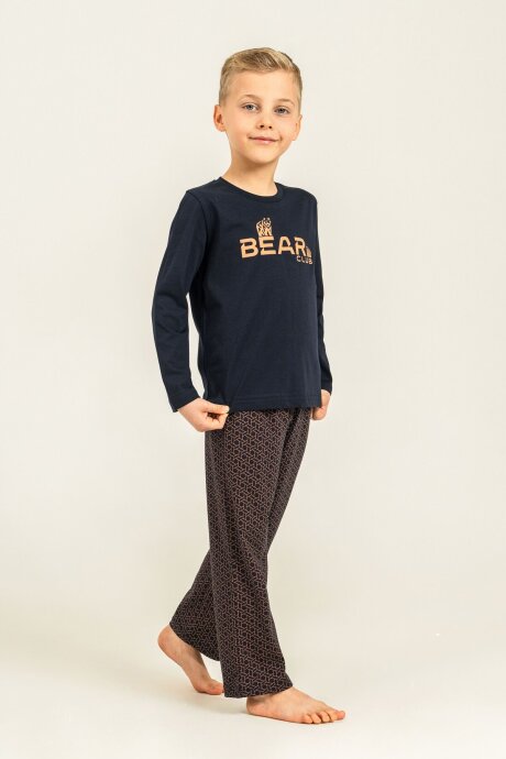 Arnetta Baba Oğul Bear Club Lacivert Uzun Kol Pijama Takım AR3824-A-V1 - 7