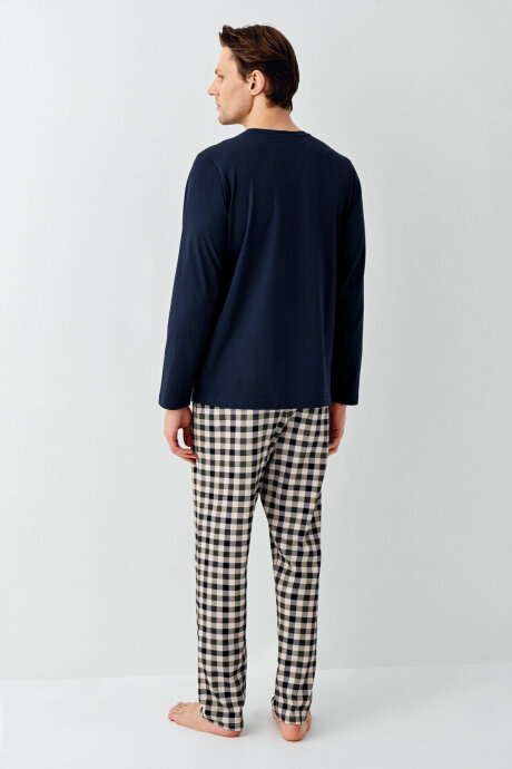 Arnetta Erkek Kışlık Regular Fit Lacivert Pijama Takımı AR3511-S-V1 - 5