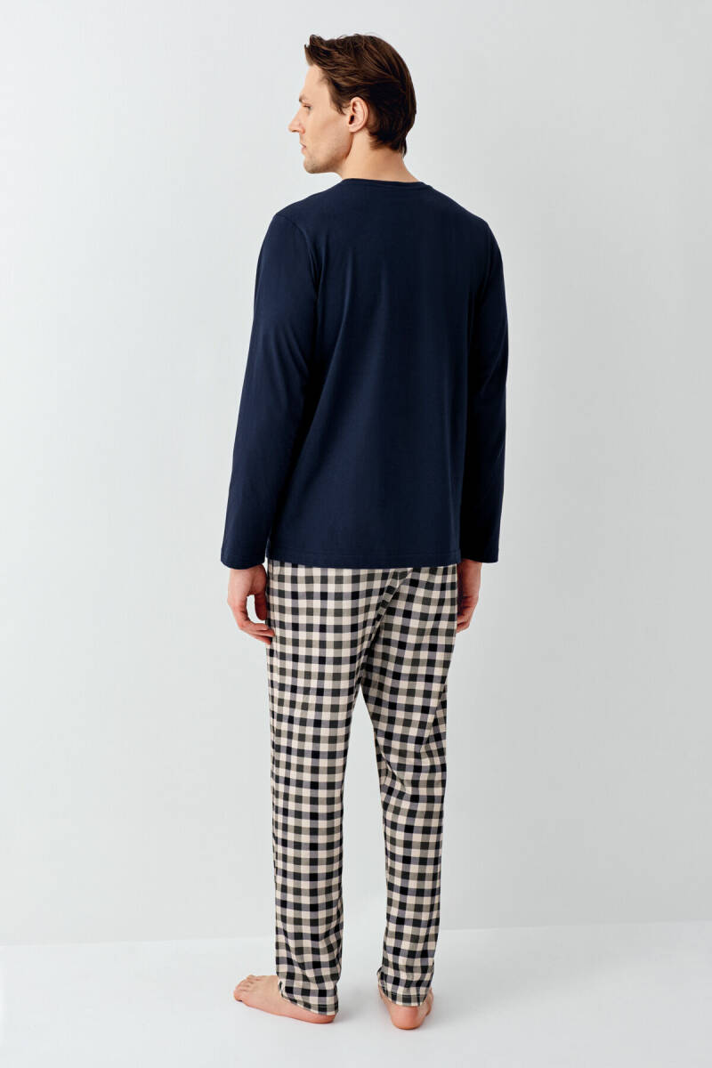 Arnetta Erkek Kışlık Regular Fit Lacivert Pijama Takımı AR3511-S-V1 - 5