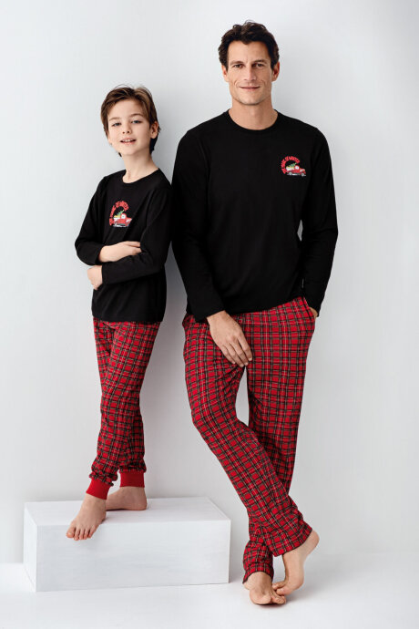 Arnetta Erkek Kışlık Regular Fit Siyah Pijama Takımı AR3515-S-V1 (1)