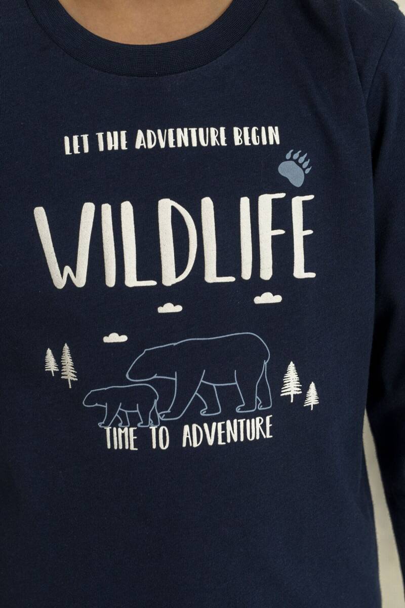 Arnetta Baba Oğul Let The Adventure Begin Lacivert Uzun Kol Pijama Takım AR3827-A-V1 - 5