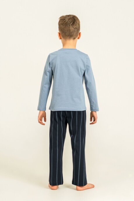 Arnetta Baba Oğul Stay Wild Mavi Uzun Kol Pijama Takım AR3829-A-V1 - 9