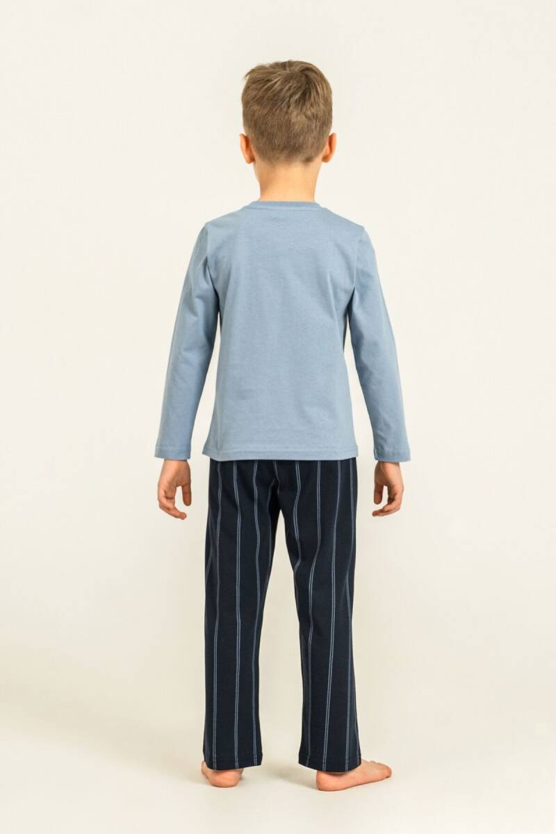 Arnetta Baba Oğul Stay Wild Mavi Uzun Kol Pijama Takım AR3829-A-V1 - 9