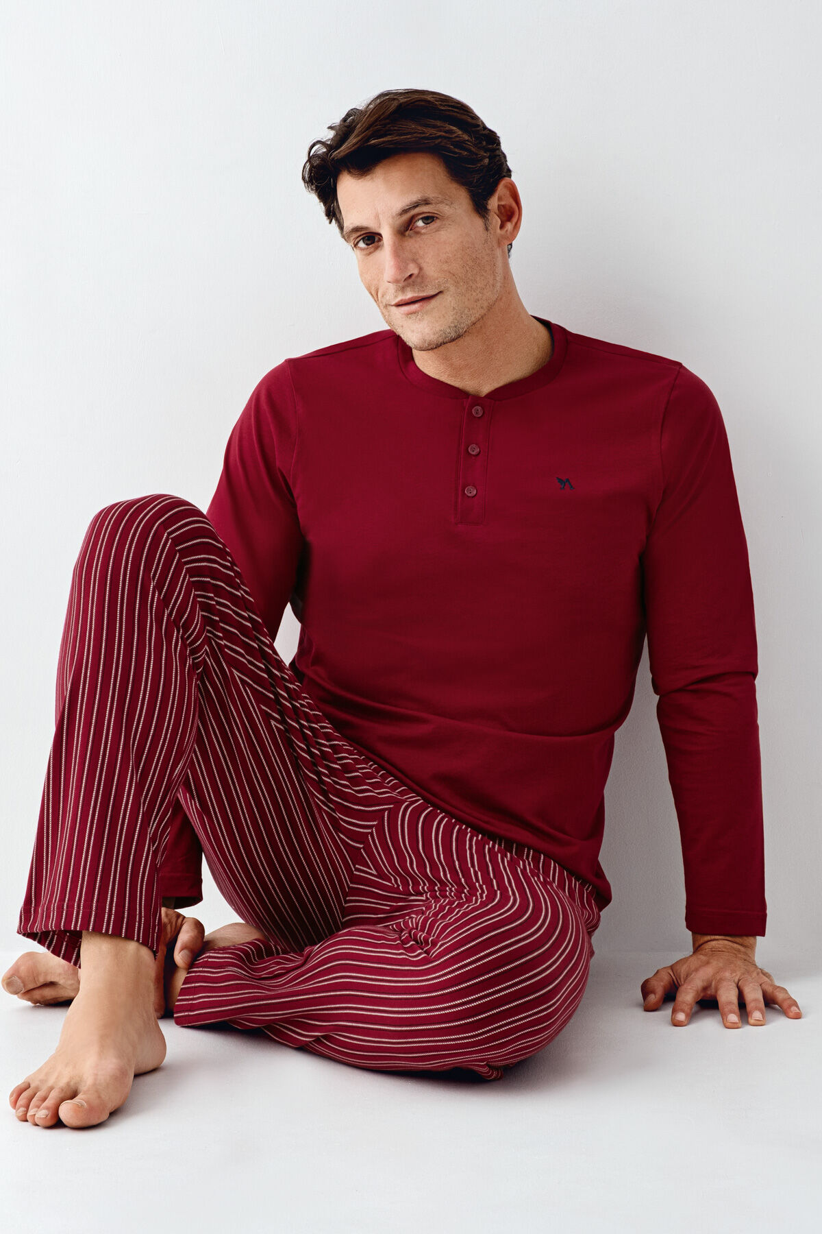 Arnetta Erkek Bordo Pijama Takım