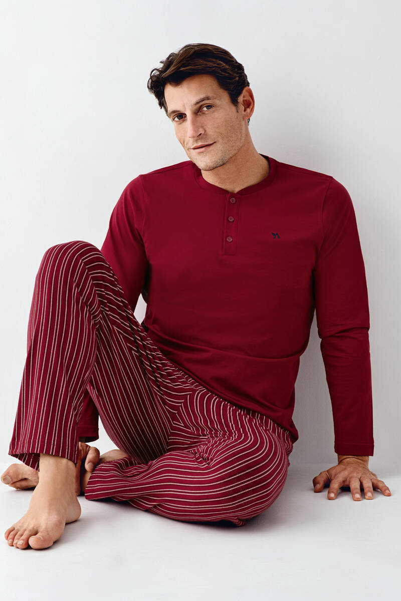 Arnetta Erkek Bordo Pijama Takım