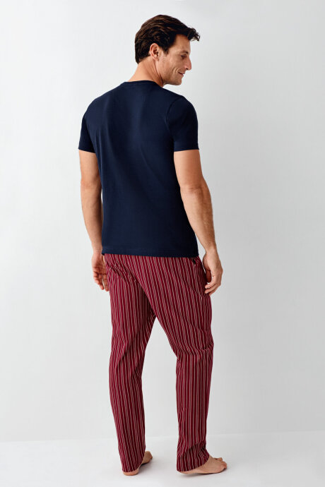 Arnetta Erkek Bisiklet Yaka Bordo Pijama Takımı AR3011-S-V3 - 4