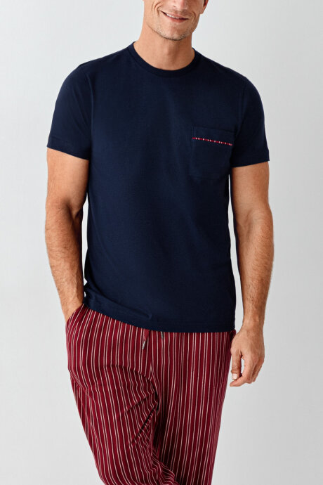 Arnetta Erkek Bisiklet Yaka Bordo Pijama Takımı AR3011-S-V3 - 3