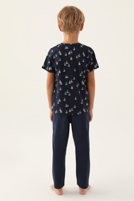 Arnetta Erkek Çocuk Yazlık Regular Fit Lacivert Pijama Takımı AR2992-C-V1 - 5