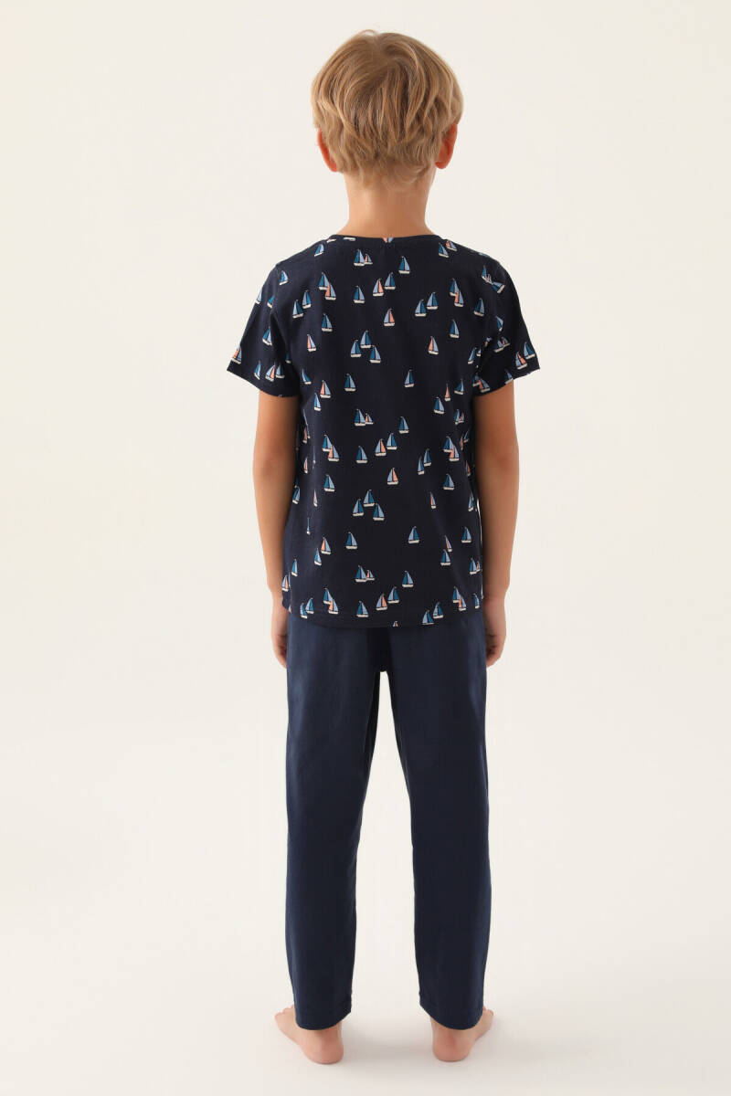 Arnetta Erkek Çocuk Yazlık Regular Fit Lacivert Pijama Takımı AR2992-C-V1 - 5