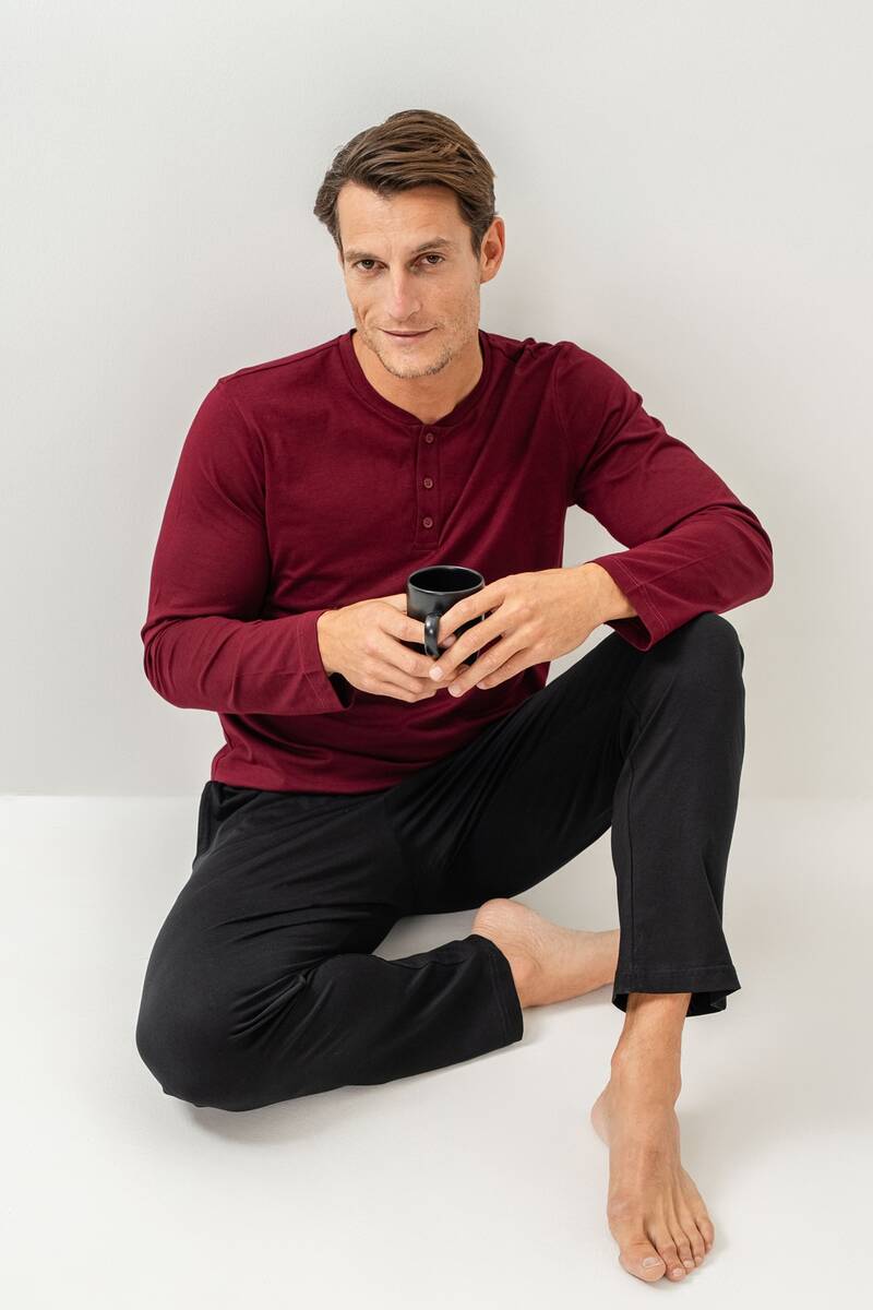 Arnetta Erkek Bordo Pijama Takımı 