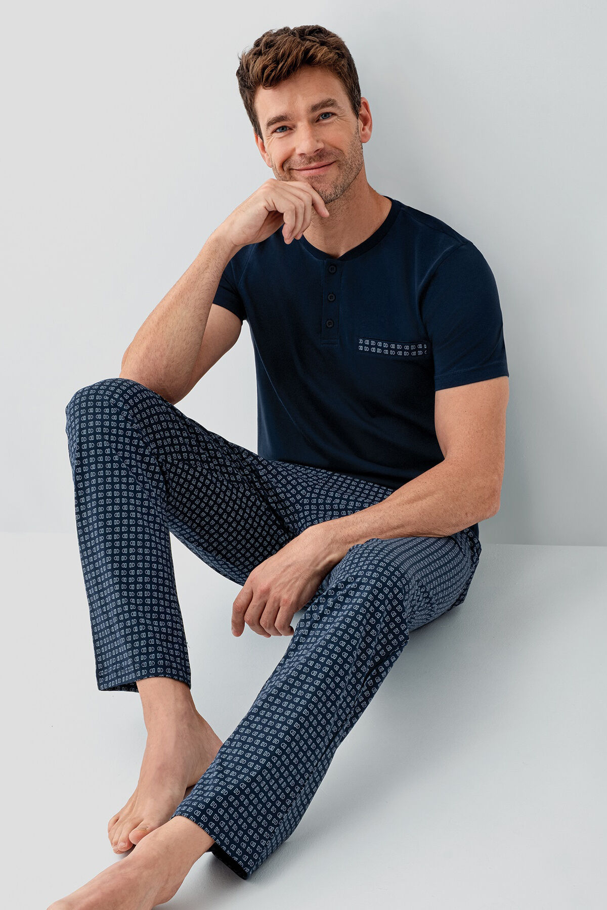 Arnetta Erkek Lacivert Pijama Takım