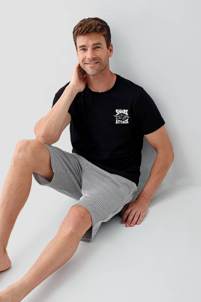 Arnetta Erkek Siyah Bermuda Takım