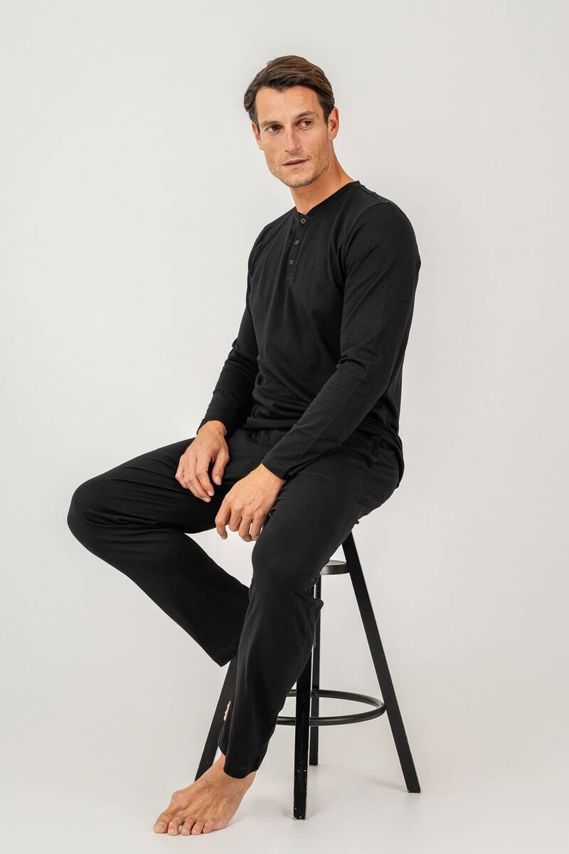 Arnetta Erkek Siyah Pijama Takımı 