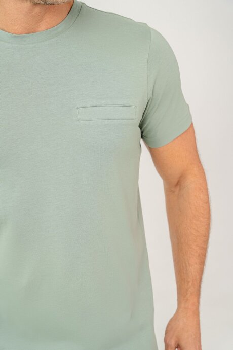Arnetta Erkek Bisiklet Yaka Baskılı Yazlık Regular Fit Yeşil Bermuda Takım AR3697-S-V2 - 3