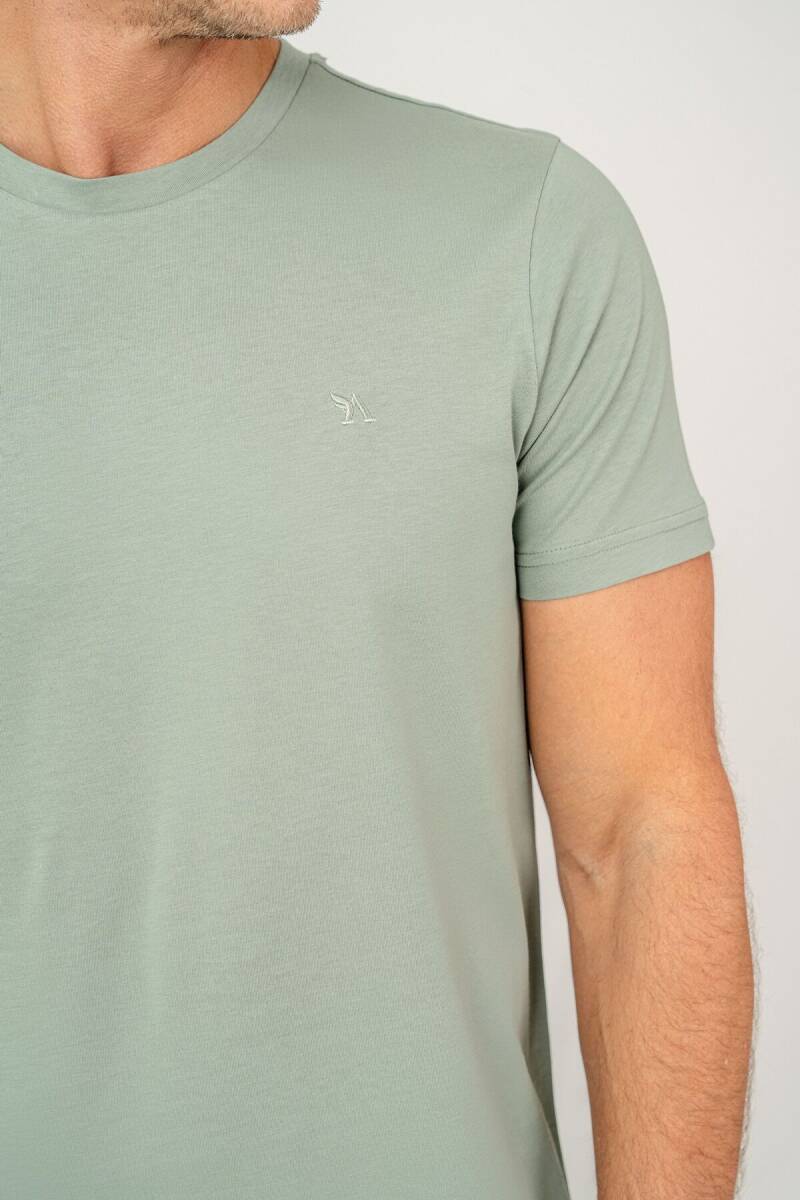 Arnetta Erkek Bisiklet Yaka Baskısız Yazlık Regular Fit Yeşil Pijama Takımı AR3695-S-V3 - 3