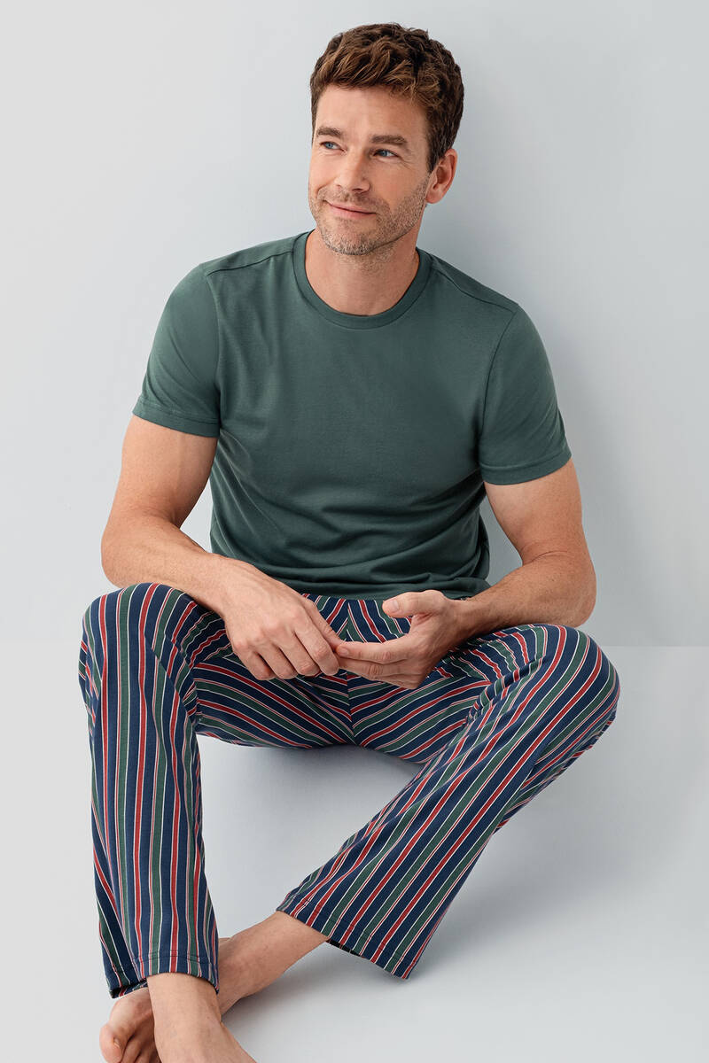 Arnetta Erkek Yeşil Pijama Takım