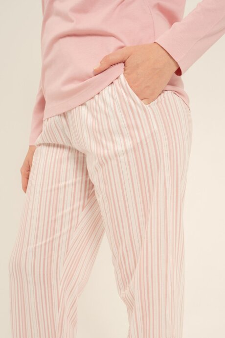 Arnetta Kadın Pamuklu Always Smile Pembe Uzun Kol Pijama Takımı AR3754-S-V1 - 5