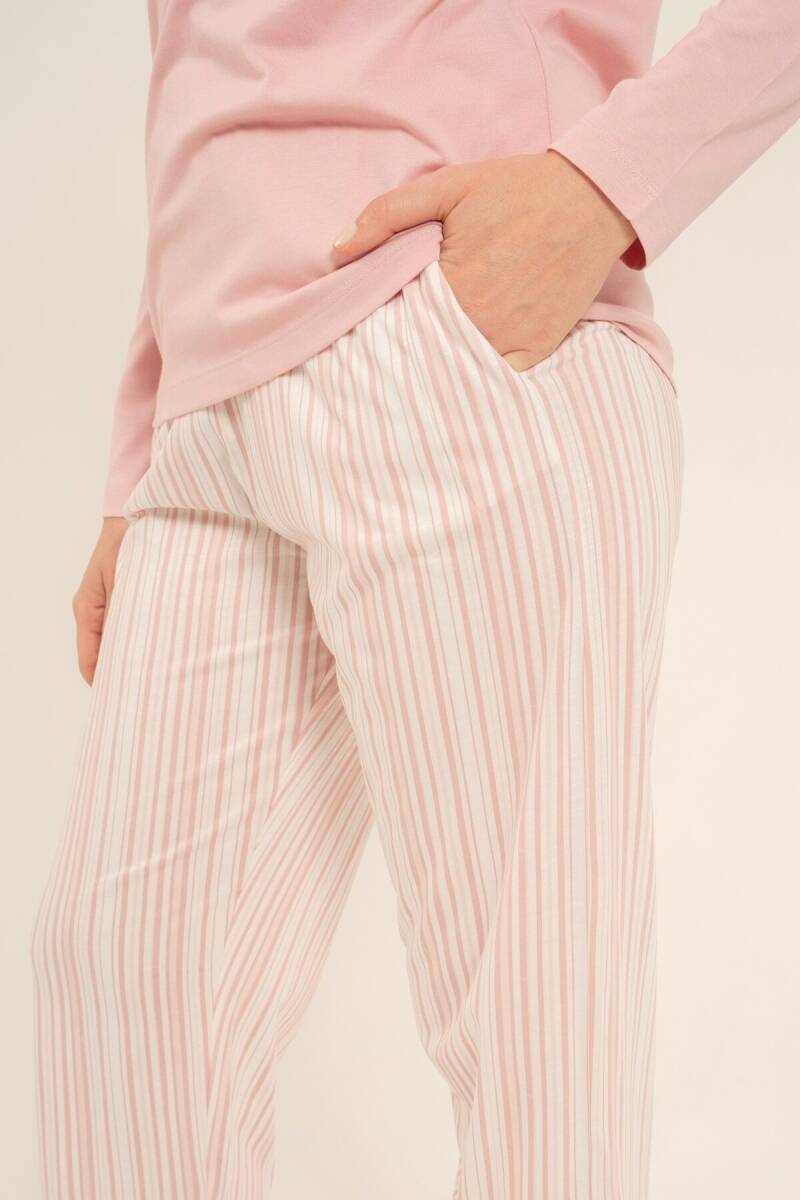 Arnetta Kadın Pamuklu Always Smile Pembe Uzun Kol Pijama Takımı AR3754-S-V1 - 5