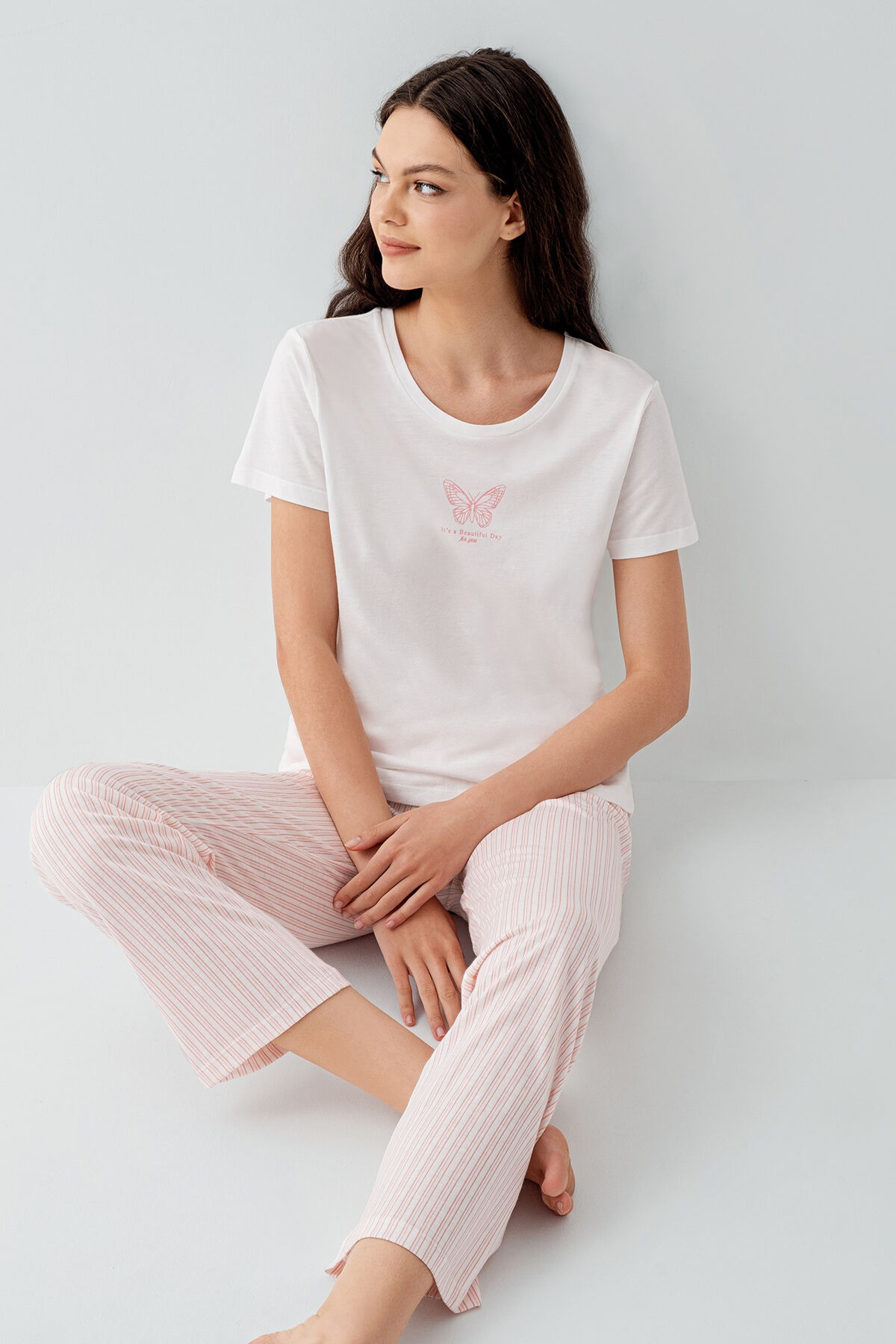Arnetta Kadın Beyaz Pijama Takım