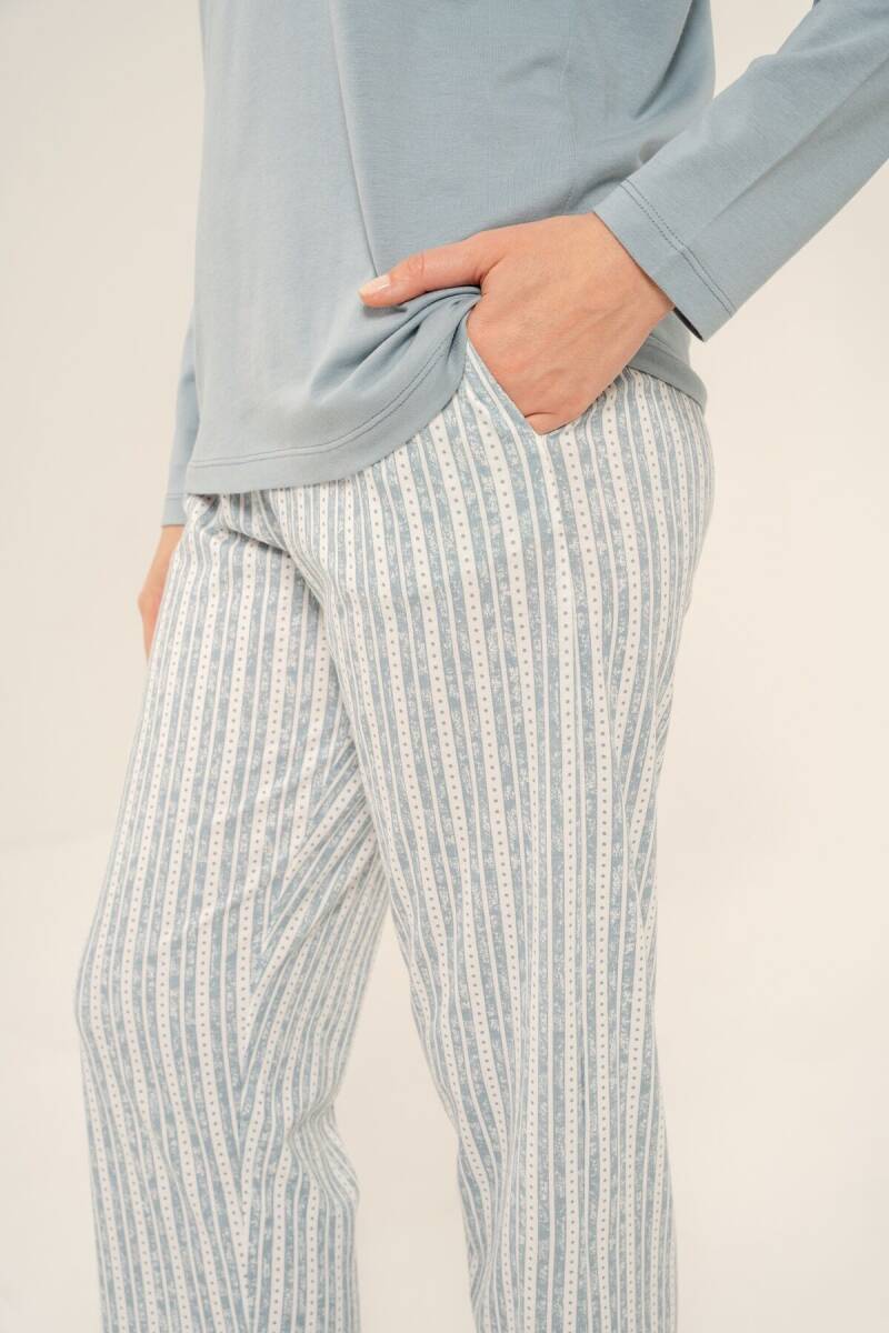 Arnetta Kadın Pamuklu Dream Create Love Yeşil Uzun Kol Pijama Takım AR3778-S-V1 - 5