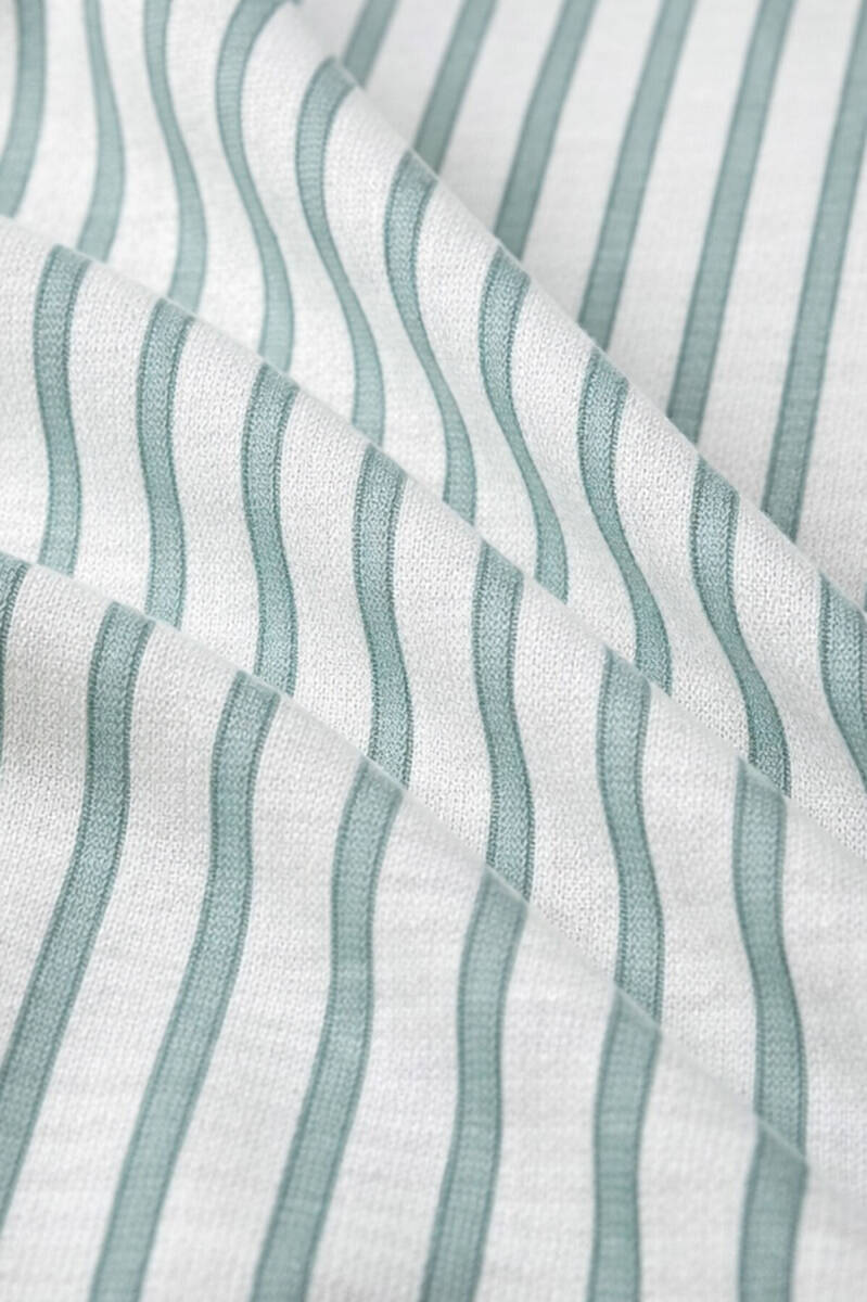 Arnetta Kadın Pamuklu Gömlek Yaka Pigment Baskılı Kışlık Regular Fit Yeşil Gömlek Pijama Takım AR3408-S-V1 - 7