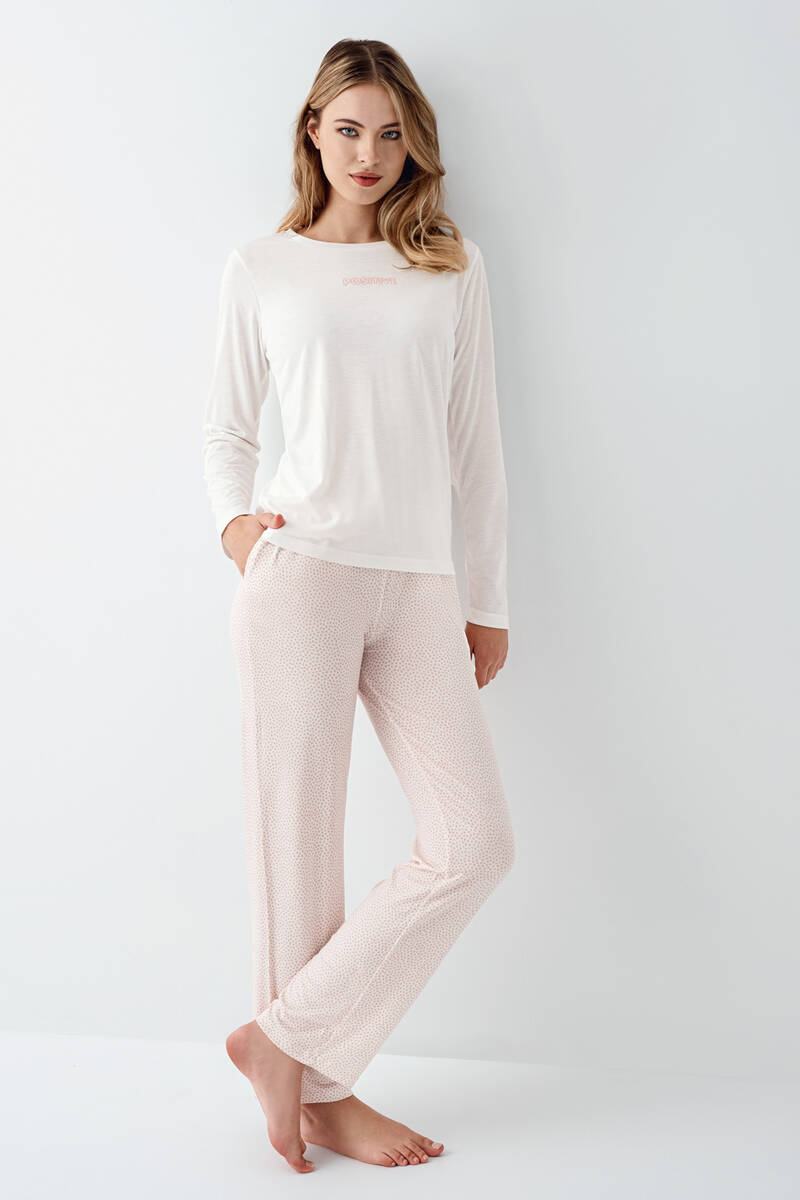 Arnetta Kadın Beyaz Pijama Takımı