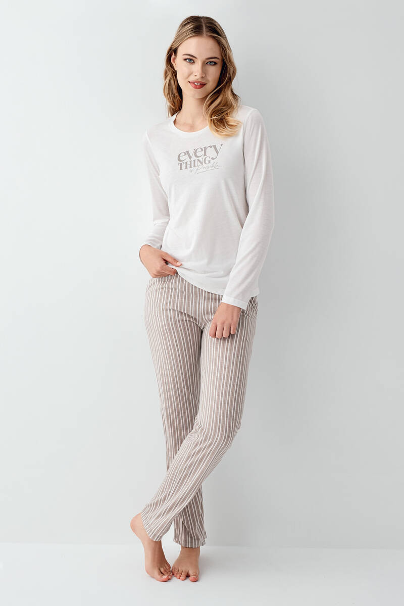 Arnetta Kadın Beyaz Pijama Takımı