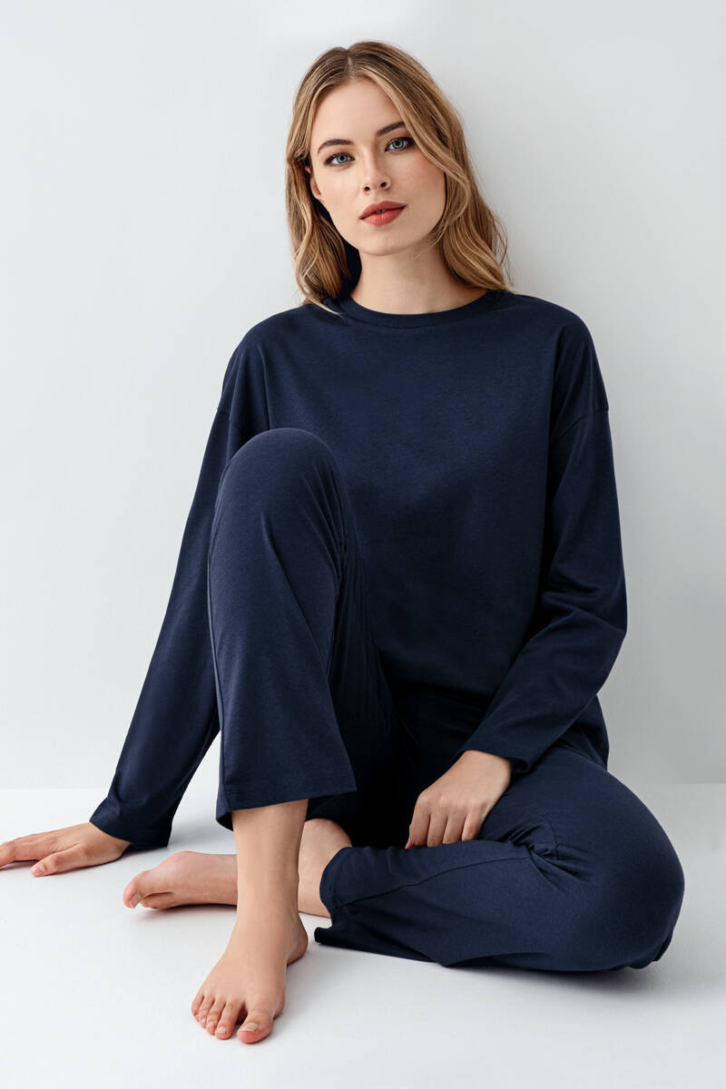 Arnetta Kadın Lacivert Pijama Takımı