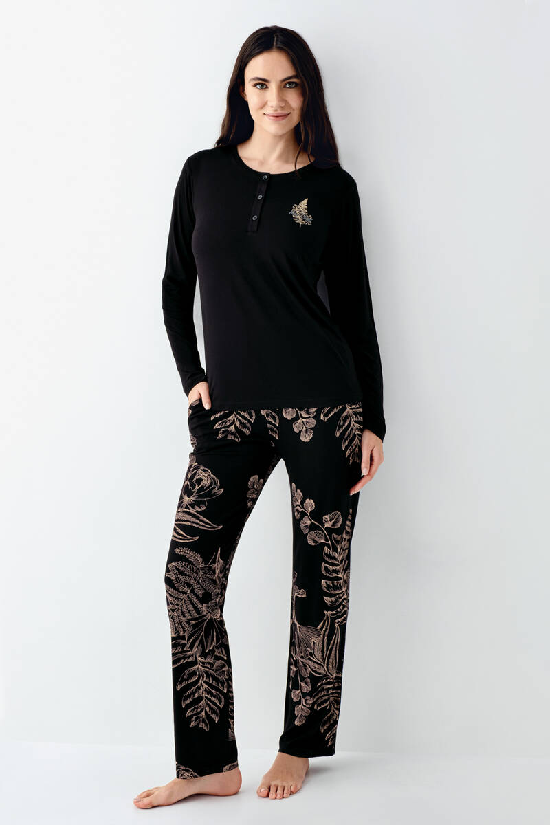 Arnetta Kadın Siyah Pijama Takımı