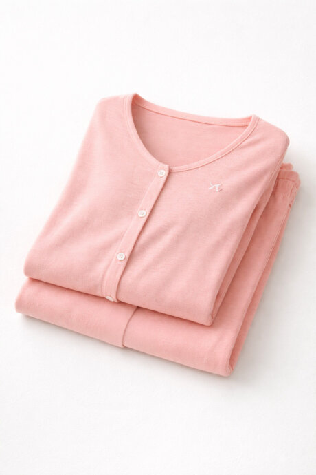 Arnetta Kadın Pamuklu Kışlık Regular Fit Pembe Pijama Takımı AR3460-S-V2 - 7