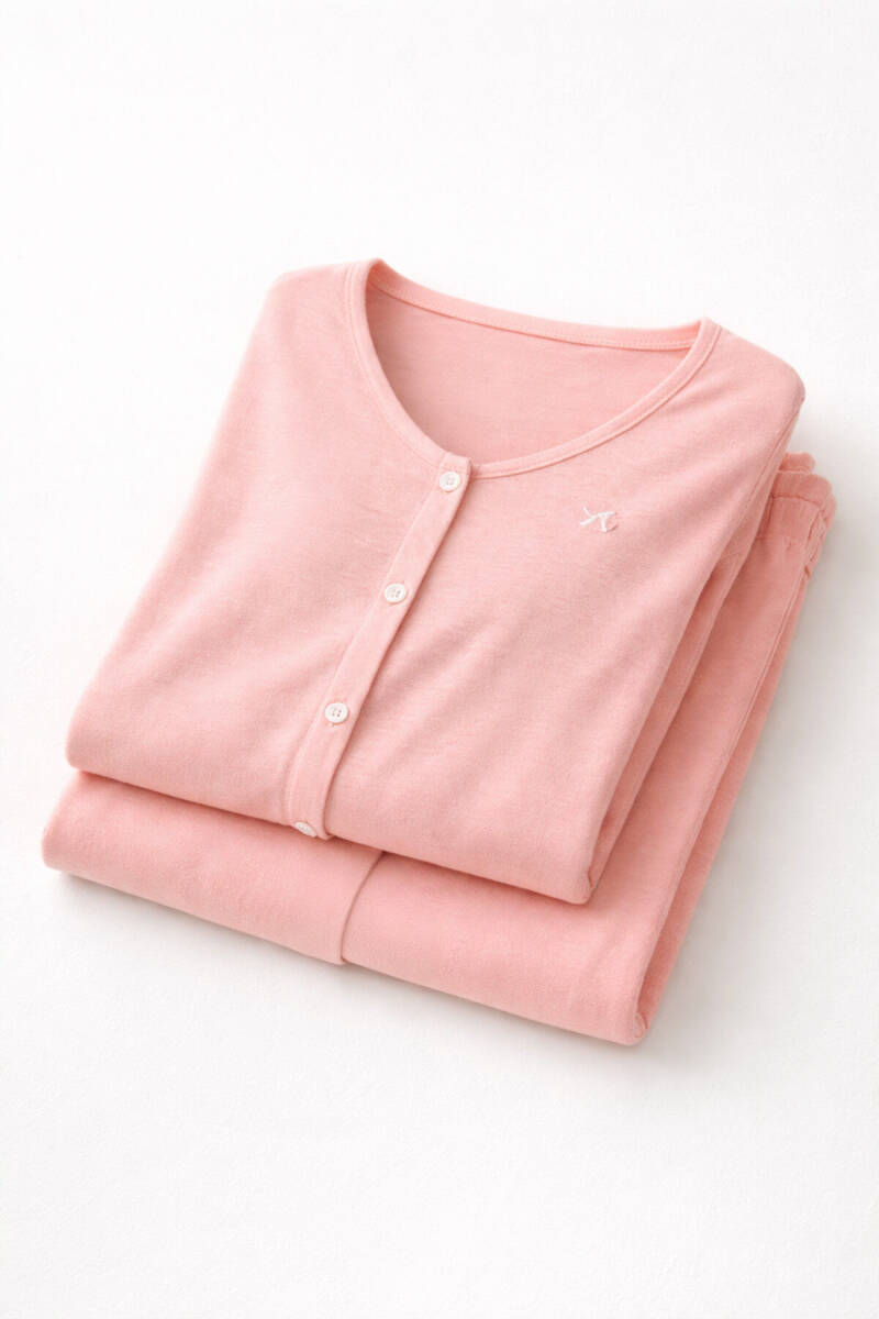 Arnetta Kadın Pamuklu Kışlık Regular Fit Pembe Pijama Takımı AR3460-S-V2 - 7