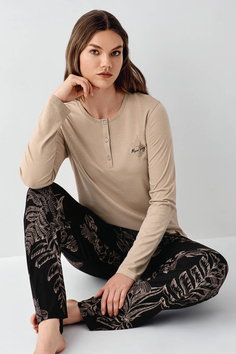 Arnetta Kadın Kahverengi Pijama Takımı
