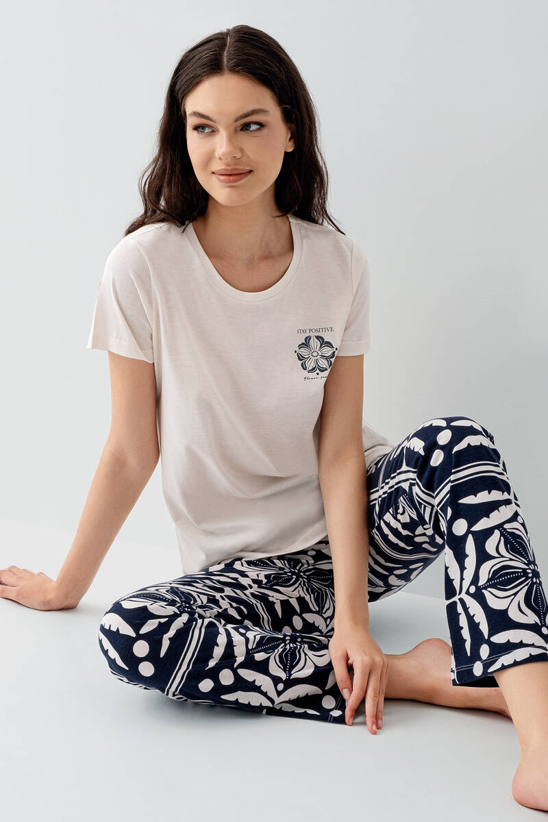 Arnetta Kadın Krem Pijama Takım