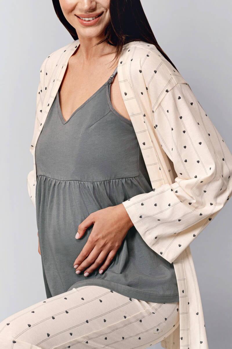 Arnetta Kadın Kışlık Regular Fit Gri Pijama Takımı AR3436-S-V1 - 4