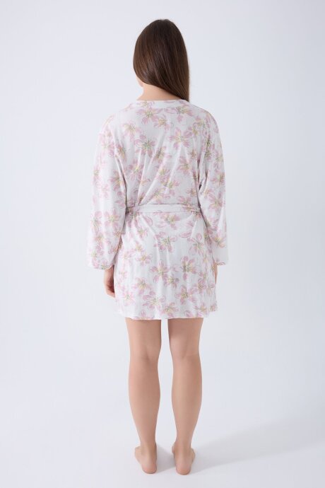 Arnetta Kadın Pamuklu Bisiklet Yaka Baskılı Yazlık Regular Fit Pembe Pijama Takımı AR3625-S-V1 - 4