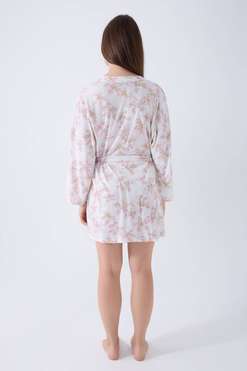 Arnetta Kadın Pamuklu Bisiklet Yaka Baskılı Yazlık Regular Fit Pembe Pijama Takımı AR3625-S-V1 - 4
