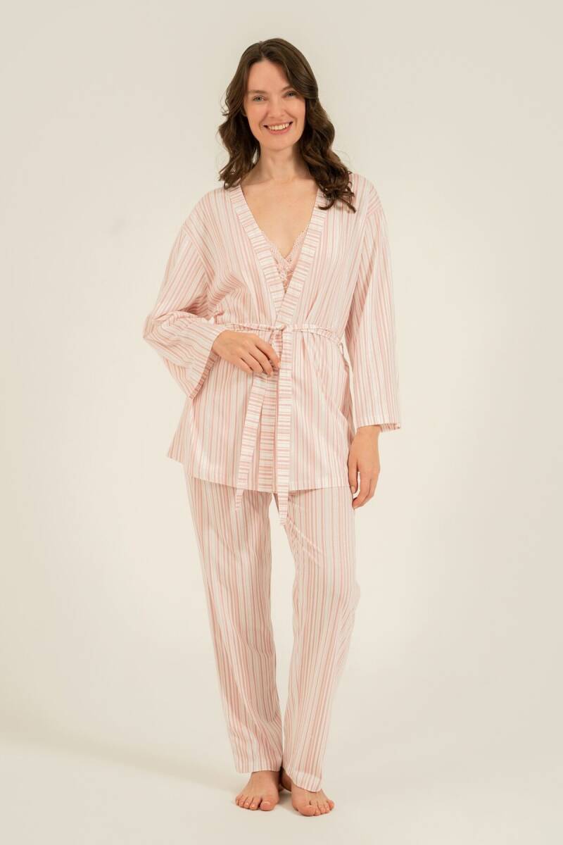 Arnetta Kadın Pamuklu Pembe Braletli Pijama Takımı AR3756-S-V1 - 3
